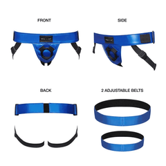 LEATHERETTE HARNESS CURIOUS - METALLIC BLUE - Dreamy Desire