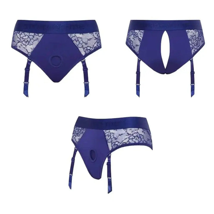 Strap On Me Harness Lingerie Diva - Night Blue XL - Dreamy Desire