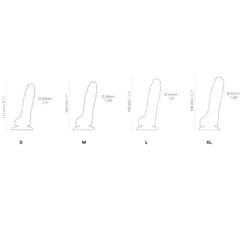 Strap On Me - Sliding Soft Realistic Dildo (Purple, Large) - Dreamy Desire