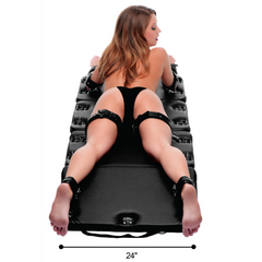 STRICT Bondage Board viewed from foot end showing 24-inch width and segmented folding panel construction