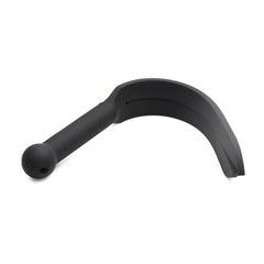 Stung Silicone Tawse bent to show flexible yet firm black silicone paddle and ball-end handle