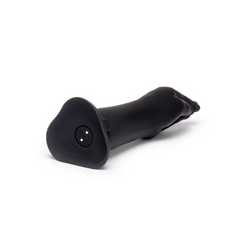 Close-up of suction cup base showing dual magnetic charging contact points on black silicone
