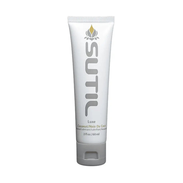 SUTIL Luxe Coconut water-based lubricant in a 60ml white flip-cap tube
