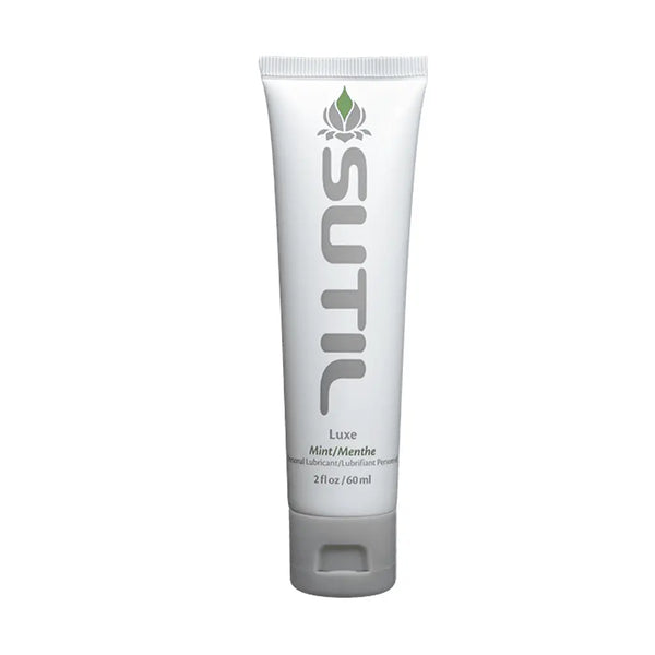 SUTIL Luxe Mint water-based lubricant in a slim white 60ml squeeze tube