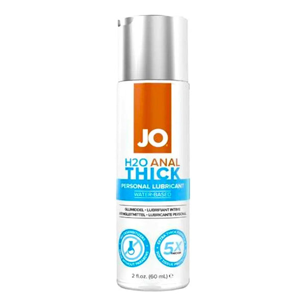 System JO H2O Anal Thick water-based personal lubricant in a 60ml pump bottle