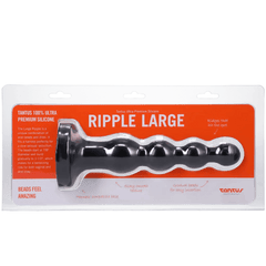 Tantus Silicone Large Ripple - Anal Butt Plug (Black) - Dreamy Desire