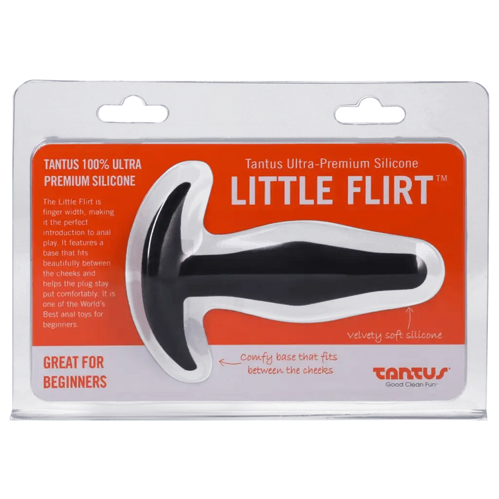 Tantus Silicone Little Flirt Butt Plug in Black - Dreamy Desire