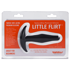 Tantus Silicone Little Flirt Butt Plug in Black - Dreamy Desire
