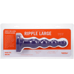 Tantus Silicone Ripple Large Anal Plug - Midnight Purple - Dreamy Desire