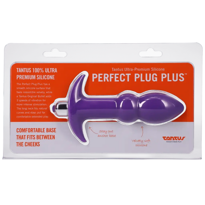 Tantus Perfect Plug Plus Vibrating Anal Plug - Purple - Dreamy Desire