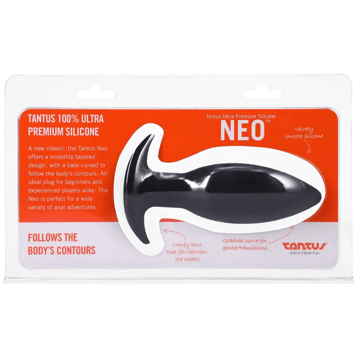 Tantus Neo Silicone Butt Plug - Black - Dreamy Desire