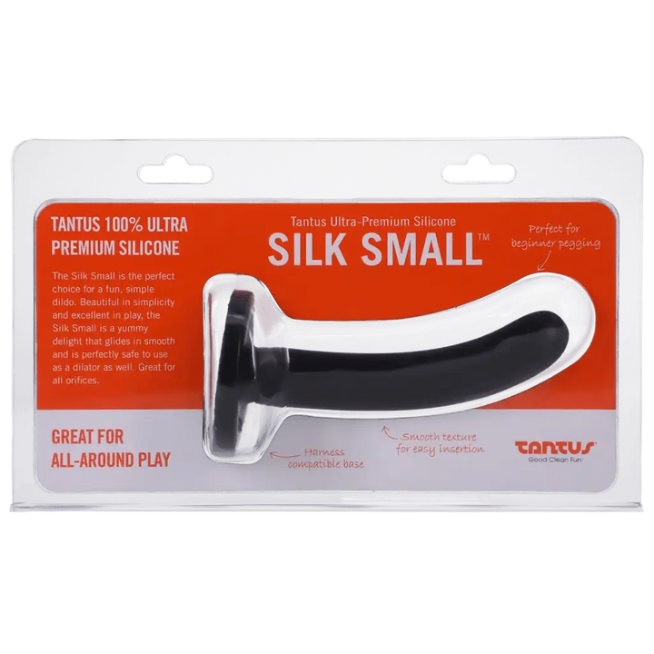 Tantus Silicone Silk Small Dildo in Black - Dreamy Desire
