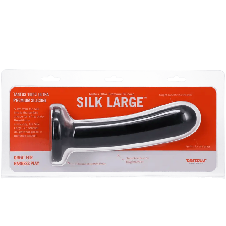 Tantus Silk Large Dildo - Onyx (Medium) - Dreamy Desire