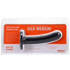 Tantus Silk Medium Dildo - Onyx Firm - Dreamy Desire