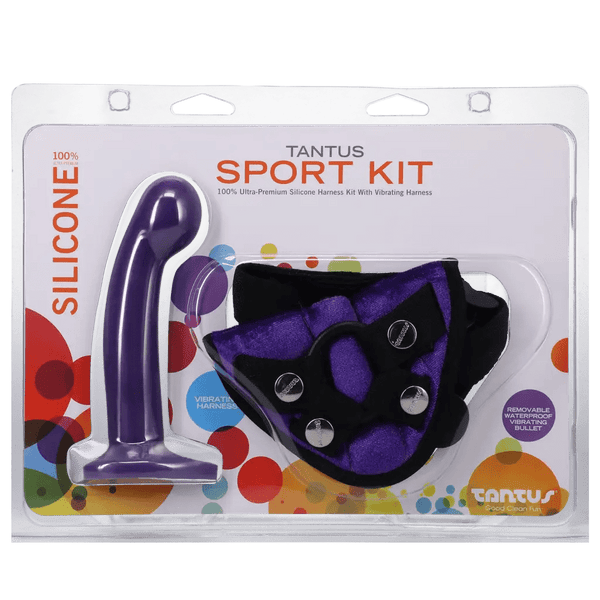 Tantus Anals Toys Midnight Purple Tantus Silicone Sport Dildo Harness Kit - Midnight Purple