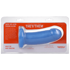 Tantus They/Them Azure Soft Silicone Dildo - Dreamy Desire