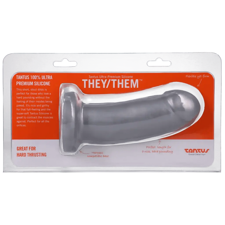They/Them Super Soft Silicone Dildo in Silver - Dreamy Desire