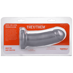 They/Them Super Soft Silicone Dildo in Silver - Dreamy Desire