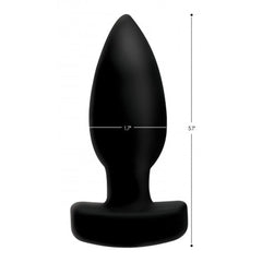 The Taper 10X anal plug dimensions diagram showing 1.7 inch width and 5.1 inch total length