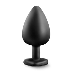 Temptasia Bling Plug Large in matte black silicone, smooth tapered body with flat base