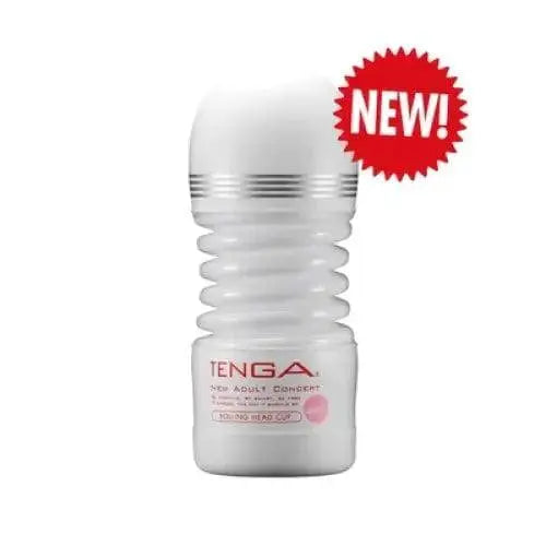 Tenga Rolling Head Cup Gentle masturbator in soft white with ridged flexible body