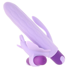 Textured rabbit-style vibrator from the Lilac Desires set, shown at an angle