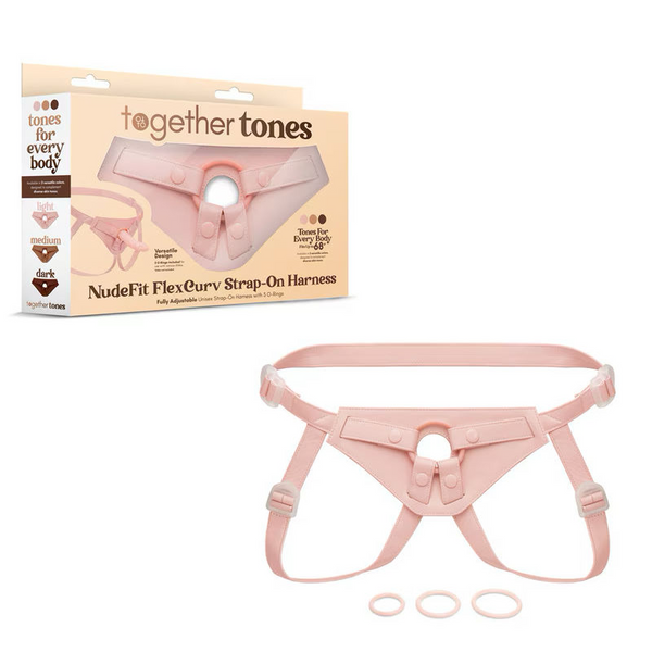 Together NudeFit FlexCurv Light strap-on harness with adjustable straps and O-rings