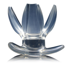 Top-down view of Clawed dilator showing four-petal open hollow center and flared base