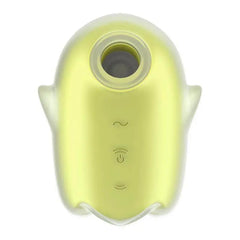 Top-down view of Glowing Ghost showing circular air pulse nozzle and three touch-control buttons