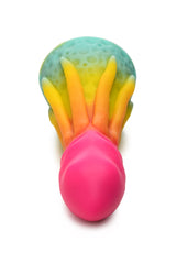 Top-down view of King Kraken dildo showing suction base and tentacle fin arrangement