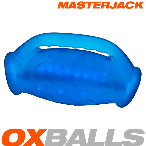 Top-down view of Masterjack stroker showing integrated handle strap design