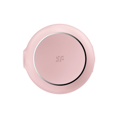 Top-down view of the Pro To Go 3 metallic rim control panel in soft pink silicone