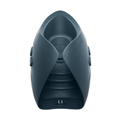 Top-down view of Pulse Duo open cavity and wraparound silicone wings, USB port visible