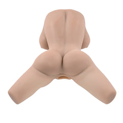 Top-down rear view of Body Language torso stroker displaying posterior contours and rear entry opening