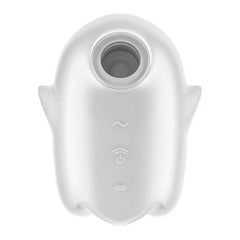 Top view of Glowing Ghost showing air pulse nozzle and three touch-sensitive control buttons