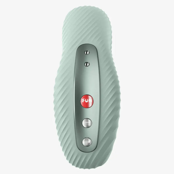 Top view of Laya III lay-on vibrator in mint green showing full control panel layout