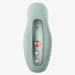 Top view of Laya III lay-on vibrator in mint green showing full control panel layout