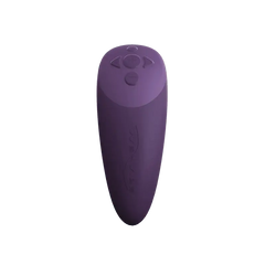 Top view of purple We-Vibe Chorus remote showing circular directional control buttons