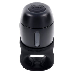 Top view of Wet It Be showing recessed pump button on matte black ABS cap