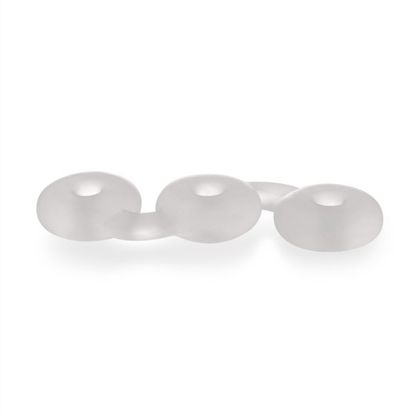 Triple Stack Donut Ring angled side view highlighting smooth frosted silicone texture