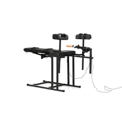 Ultimate Obedience Chair in flat reclined mode with leg rests extended, white background product view
