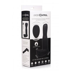Under Control prostate vibrator packaging showing remote control and warming function details