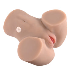 Underside angle of the Rear Beauty stroker revealing entry opening and vibration motor port