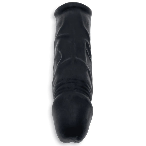 Underside view of Dicker cocksheath displaying open base design and flexible black ice silicone body