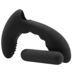 Underside view of Eternal P-Spot with removable bullet vibrator separated from massager body