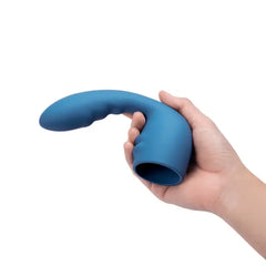 Underside view of Flexi Petite silicone attachment held in hand showing hollow base