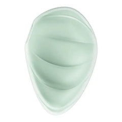 Underside view of mint Cloud Dancer showing contoured silicone ridges and curved form