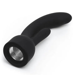 Underside view of Rabbit G-Spot Attachment revealing silver magnetic connection ring at base