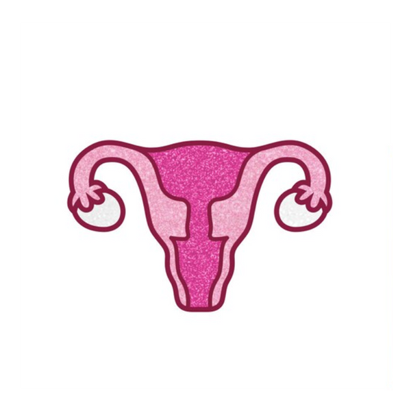 Enamel Pin: Uterus - Sparkly Pink *
