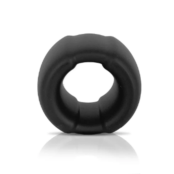 VERS liquid silicone ball stretcher front view, black ring with hexagonal inner opening